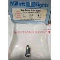 Millett Dc34021 Dual Crimp Front Sight With .340 White Bar