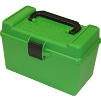 Mtm Deluxe Handled 50-round Rifle Ammo Case Box 270 300 Wsm 338 Lapua H50-xl-10