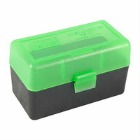 Mtm 50 Round Flip-top Rifle Ammo Box .22-250 To 7.62 X 39 #rs-s-50-16t