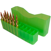 Mtm 20 Rd Rifle Slip-top Ammo Box .17/.223/.222 Magnum Clear Green  #j20-xs-16