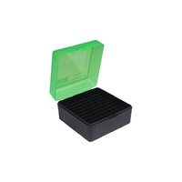 Mtm 100rnd Flip-top Ammo Box - .22-250/.308/.243 Caliber Clear Green #rm-100-16t