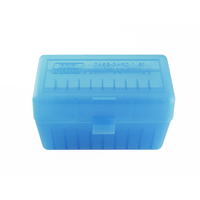 Mtm Case-gard Large Rifle Ammo Box 270 Win 30-06 Cal 50 Round - Clear Blue #rl-50-24