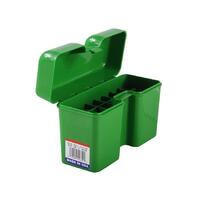 Mtm Case-gard Rifle Ammo Box 22 Round Flip-top 375 Rum 416 Rigby - Green #rf22-lm-10