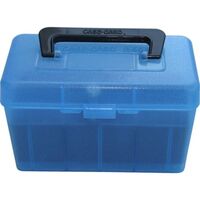 Mtm Case-gard Deluxe Rifle Ammo Boxes With Handle 50 Round - 223 Rem/204 Ruger #h50-rs-24