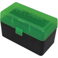 Mtm Case-Gard Rlld-50-16t Ammo Box 50 Round Magnum Clear Green