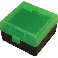 Mtm Case-Gard Rs-100-16t Rifle Ammo Box 100 Round Clear Green