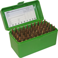 Mtm Case-Gard Rsld-50-10 Rifle Ammo Box 50 Round Green