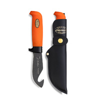 Marttiini 378024t Martef Skinning Hook Knife Orange Handle 11cm Blade