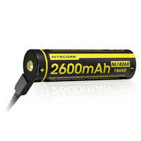 Nitecore 2600mah Micro Usb Rechargeable 18650 Battery #nl1826r