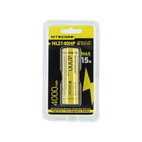 Nitecore High Performance 21700 Rechargeable Lithium Battery - 4000mah 3.6v 15a #nl2140hp