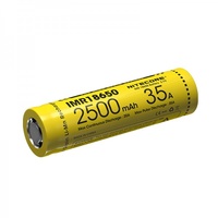 Nitecore Li-ion Protected Rechargeable Battery - High Performace 2500mah 35a #imr18650-2500/35
