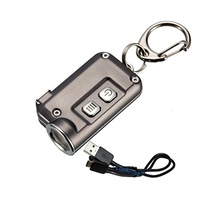 Nitecore Usb Rechargeable Led Keyring Torch - 380 Lumens #tini Grey