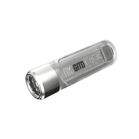 Nitcore Ultra-lightweight Glow In The Dark Keychain Light - 300 Lumen Silver #tiki-gitd