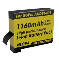 Nitecore Gopro Hero4 Rechargeable Li-ion Battery Pack - 1160mah 3.8v #nlgp4