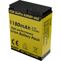 Nitecore Rechargeable Go Pro Hero 3 Battery Pack - 1180mah 3.7v Li-ion #nlgp3