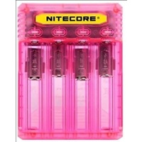 Nitecore Charger Vape 18650 High Drain Flat Top Battery Charger - Pink 4 Bay #q4-pin