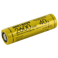 Nitecore 18650 2600mah Discharge Unprotected 40a Rechargeable Battery - 3.7v 2 Pack #imr18650-2600/40