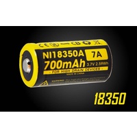 Nitecore High Performance Rechargeable Li-ion 3.7v 18350 Battery - 700mah #imr18350