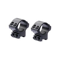 Nikko Stirling 1in - 3/8in Dovetail Base Rings - Low, Black #nsmm138l