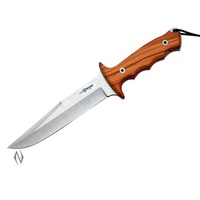 New Nieto Apache Hunting Knife Wooden Handle 18Cm Blade W/ Leather Sheath #1042