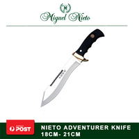 New Nieto Adventurer Hunting Knife Forprene Handle 18Cm Blade W/ Sheath #5003