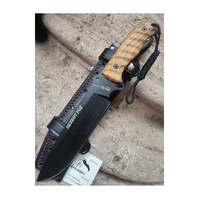Nieto N-4058on Desert Fox Knife Olive Wood Black Blade