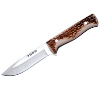 Nieto 1063 Toro 11cm Stainless Fixed Blade Knife Hunting Knives - Stag Horn Design Handles #n-1063