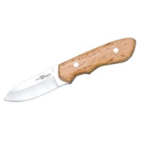 Nieto 11033 Traveller 7.5cm Steel Fixed Blade Knife Hunting Knives - Curly Birch Wood #n-11033