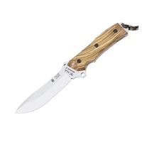 Nieto 195-o Warfare 13cm Steel Fixed Blade Knife Hunting Knives - Olive Wood Handle #n-195o