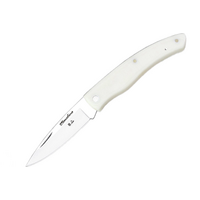 Nieto 401w Manolina 6.5cm Steel Folder Blade Knife Hunting Knives - White Mikarta Handle #n-401w