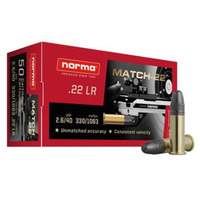 Norma Match-22 2425076 Ammunition .22 Lr 40 Gr Lrn 50 Pack