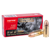 Norma 2413719 Ammunition 9mm 124gr Fmj 50 Pack