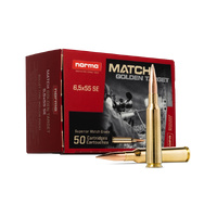 Norma 10165130 Golden Target Ammunition 6.5x55 Swedish 130gr 50 Pack