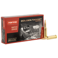 Norma 20160392 Golden Target Ammunition 6mm Creedmoor 107gr Hpbt