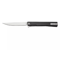 Ocaso Solstice Carbon Fiber Satin 3.5" Folding Knives - Straight Back #o10cfs