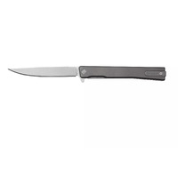 Ocaso Solstice Titanium Satin 3.5" Folding Knives - Straight Back #o10cts