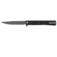 Ocaso Solstice Damascus Blue 3.5" Folding Knives - Straight Back #o10ifb