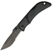 Outdoor Edge 3.3 Inch Chasm Semi Serrated Edge Folding Knife - Grey #oe-chy-33s