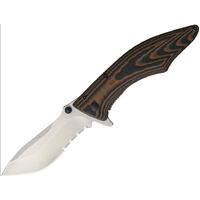 Outdoor Edge Conquer Semi Serrated Edge Pocket Folding Knife - 3.5 Inch Blade #oe-cq-35s