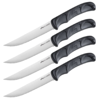 Outdoor Edge 5 Inch Blade Micro-serration Wildgame Steak Knives Set - Black 4pc #oestk4c