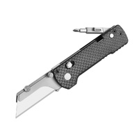 Olight U1 Pro Folding Utility Knife With Carbon Fiber Handle And Screwdriver