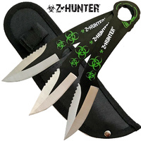 Z-Hunter 3Pc Biohazard Throwing Knives #k-Zb-164-3