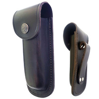 Powa Beam Large Leather Moulded Knife Pouch Sheath - 125Mm Blade W Belt Loop #k51