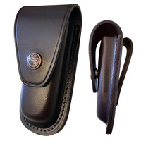 Powa Beam Small Leather Moulded Knife Pouch Sheath - 110Mm Blade W Belt Loop #k56