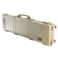 Pelican 1750 Long Gun Case Desert Internal Fold Down Handles - Tan 50.5 Inch  #p1750dt