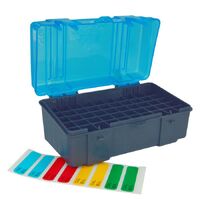 Plano Sturdy Safety Hard Plastic Ammo Box Rifle Small - 50 Rounds 22-243 Cal Flip Top #pl122850