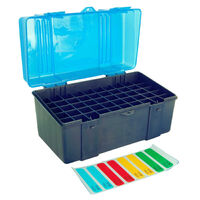 Plano Sturdy Safety Hard Plastic Ammo Box Rifle Large - Blue Transparent 50 Rounds 30-06 7mm Mag 25-06 Rem 270 Win 280 Rem 338 Win Mag 340 Wby Mag #pl