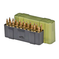 Plano Sturdy Safety Hard Plastic Ammo Box Rifle Large - Green Slip Cover 20 Rounds 30-06 7mm Mag 25-06 Rem 270 Win 280 Rem 338 Win Mag 340 Wby Mag #pl