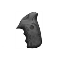 Pachmayr Diamond Checkering Pro Series Revolver Grip Ruger Sp101 - Black Covered Back Strap #p-dpgsp