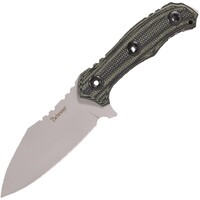 Pachmayr Dominator Fixed Blade Steel Knife - Green Black Grip Satin 4.75 Inches #p-04299
